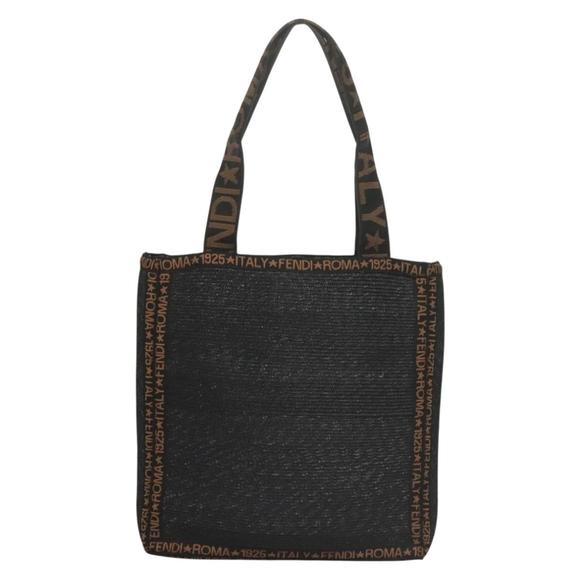 Fendi Roma Black Wood tote - Picture 1 of 10